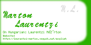 marton laurentzi business card